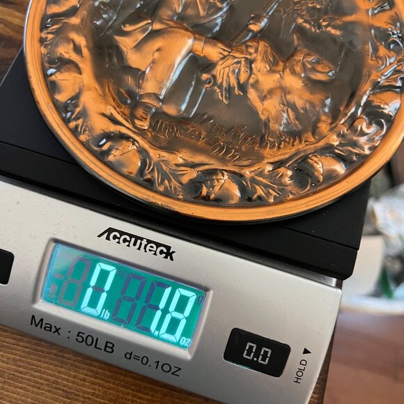 Vintage Coppercraft Relief Wall Hanging Plate Hunter & Dog Pheasant Duck Hunting - Picture 8 of 8